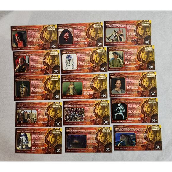 Topps Star Wars Episode 1 Widevision Series 1 Trading Cards Lot Of 26 1999 NM - Picture 4 of 4